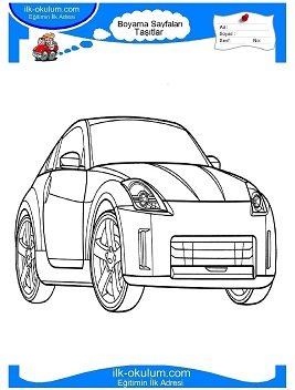 Çocuklar İçin Nissan Boyama Sayfaları 